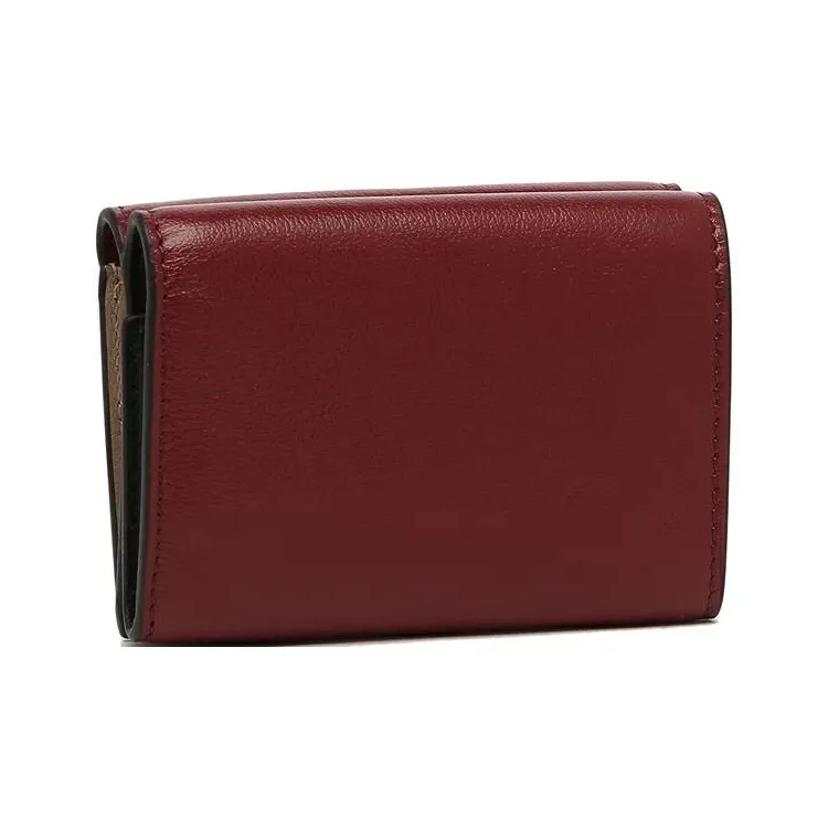 MARNI Calfskin Wallet Men's Burgundy & Beige-2