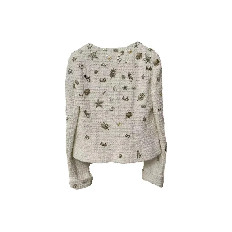 CHANEL Jackets Coats Women's Beige-1
