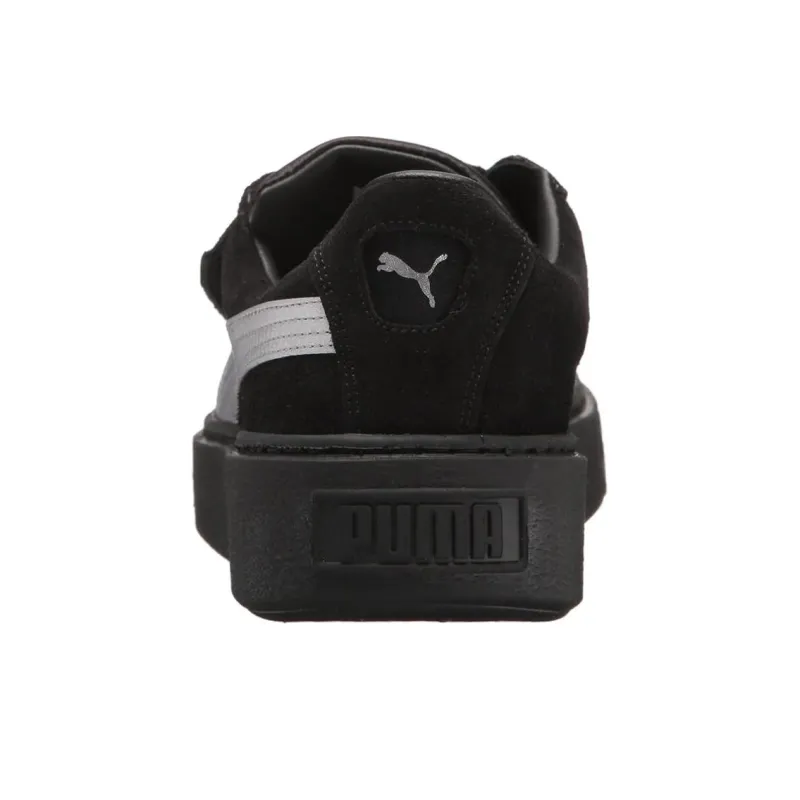 PUMA Platform Strap Satin Shoes Black Women's-4