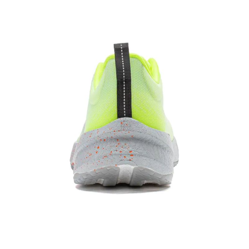 LiNing Super Light 21 Cushioning Anti Slip Wear Resistant Breathability Low Top Running Shoes Men's Yellow Green-5