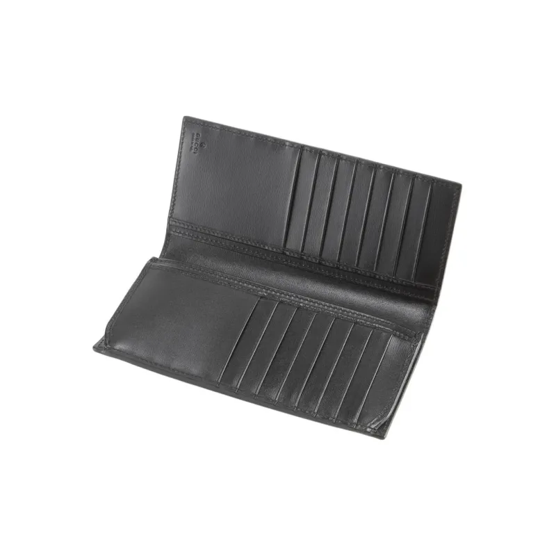 GUCCI Leather Wallet Regular Unisex Black-2