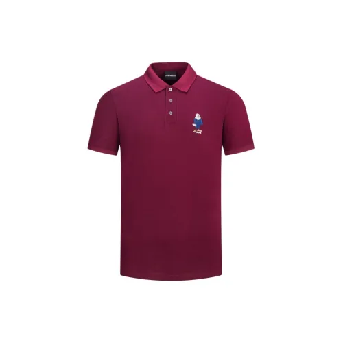 EMPORIO ARMANI Polo Shirts Men Burgundy