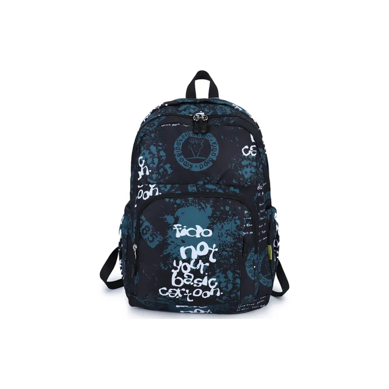 FIDO DIDO Nylon Fabric Travel Bag Backpack Regular Unisex Blue-12