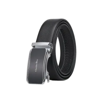 Chrisdien Deny Automatic Buckle Pants For Young Businessmen Belt Men's Black Width  3.8cm