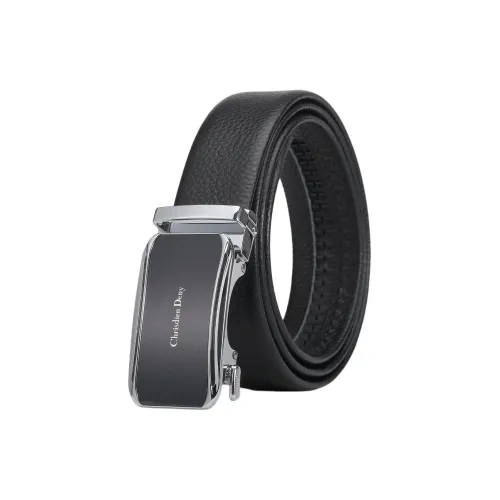Chrisdien Deny Automatic Buckle Pants For Young Businessmen Belt Men's Black Width: 3.8cm
