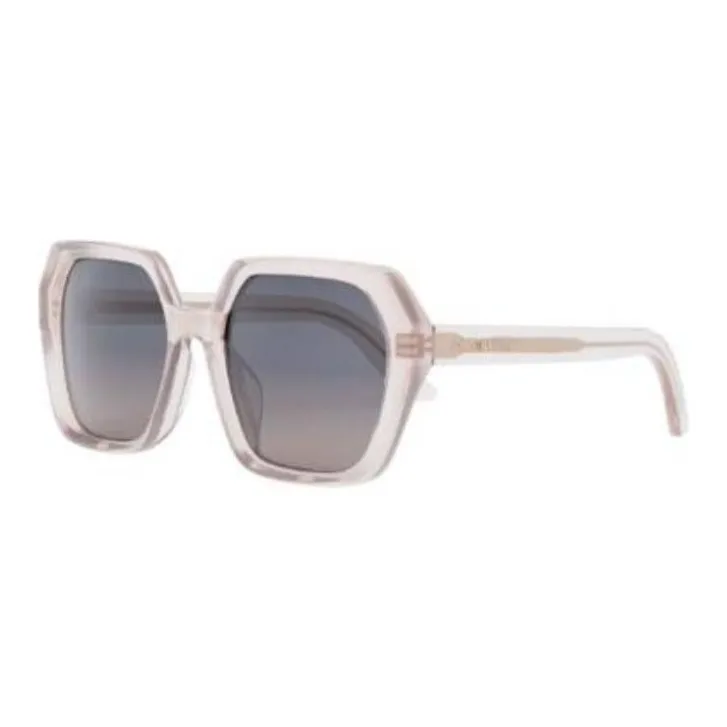 DIOR Acetate Irregular Shape Sunglasses Women's Pink-0