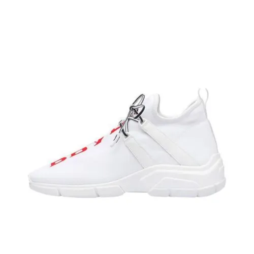 PRADA Low-Top Casual Shoes Women's White Red