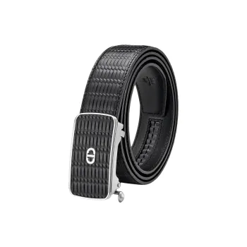 Chrisdien Deny Korean Style Youth Business Casual Automatic Buckle Belt Men's Black Width 3.5cm