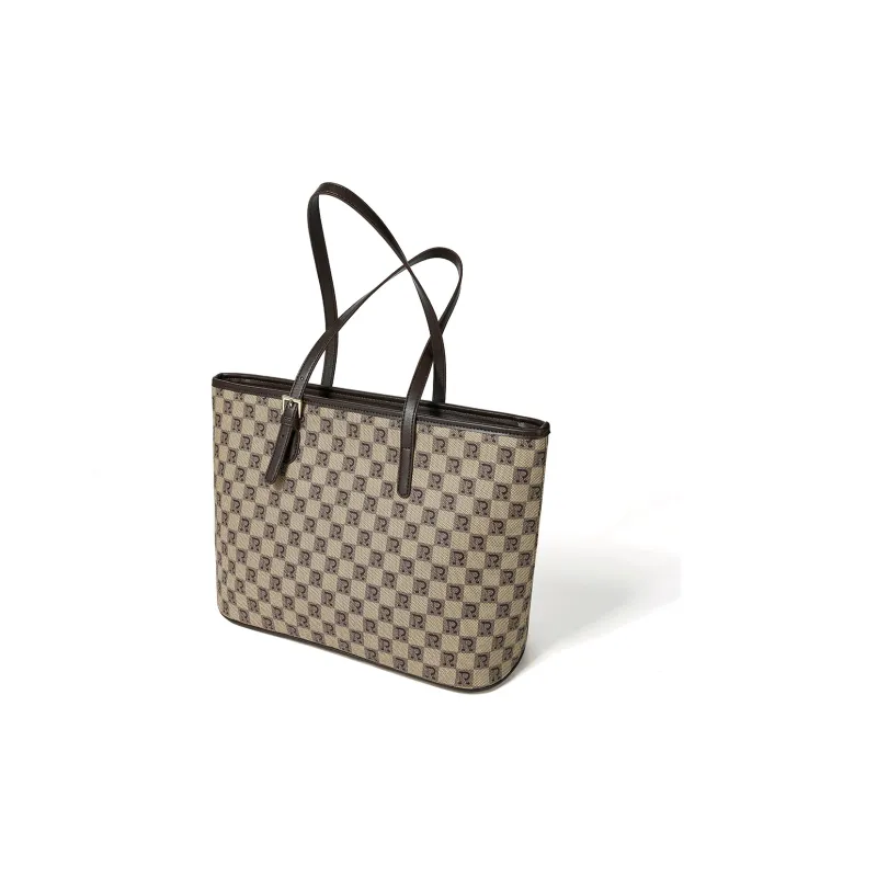 RED DRAGONFLY PVC Tote Bag, Shopping Bag, Shoulder Bag Women's Coffee-2