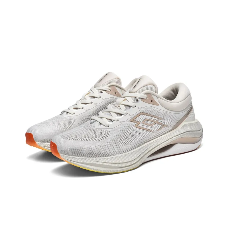 LOTTO Cushioning Anti-Slip And Wear-Resistant Rebound Low-Top Casual Running Shoes Women's Oatmeal White-3