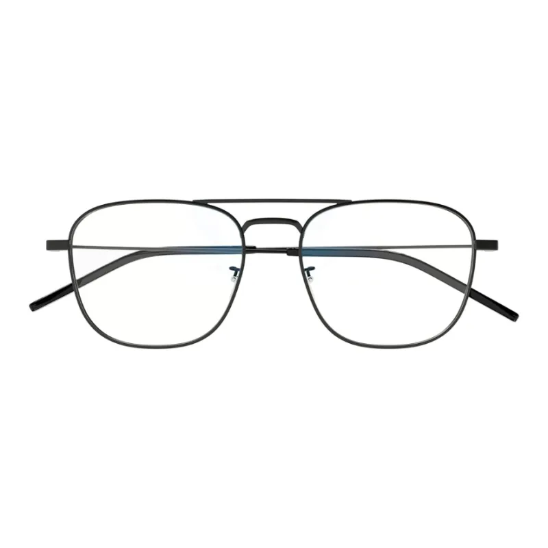 SAINT LAURENT Metal Aviator Eyeglass Frames Men's Black-1