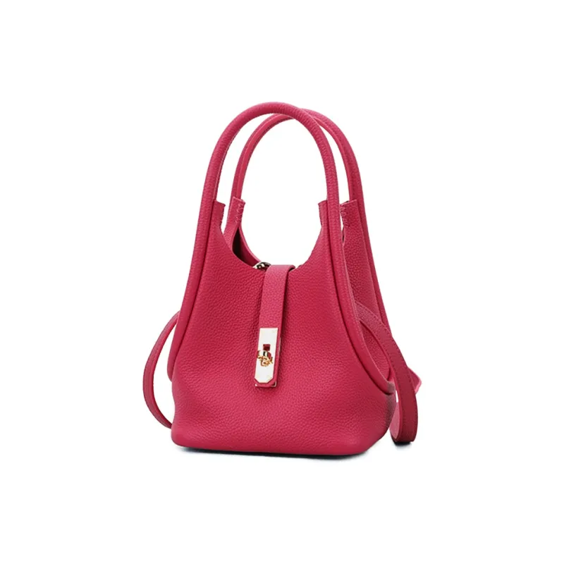 PIERRE CARDIN Cow Leather Shoulder Bag Regular Women's Black/Green/Brown/Red-23