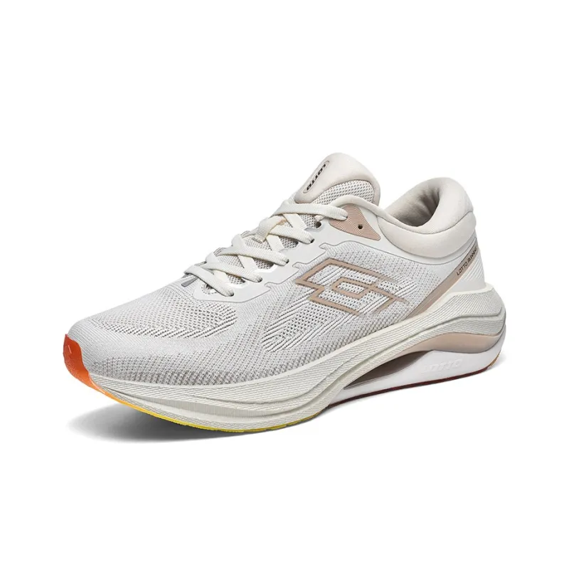 LOTTO Cushioning Anti-Slip And Wear-Resistant Rebound Low-Top Casual Running Shoes Women's Oatmeal White-1