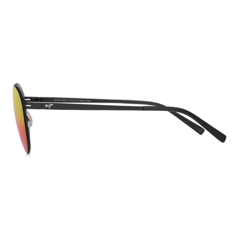 Maui Jim Metal Irregular Shape Sunglasses Unisex Black-2