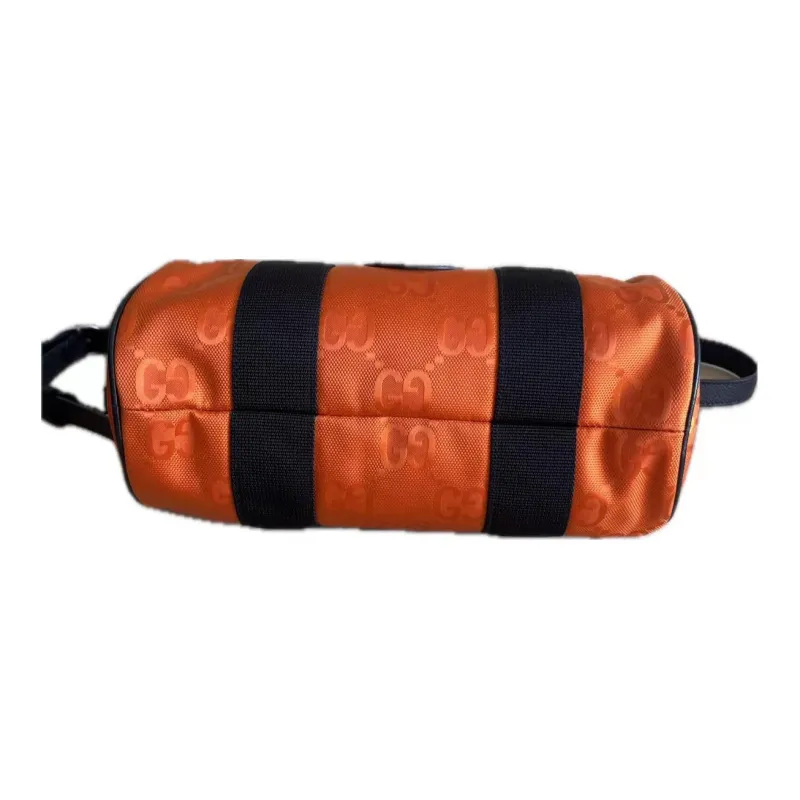 GUCCI Off The Grid Leather Boston Bag Crossbody Bag Small Size Men's Orange-6