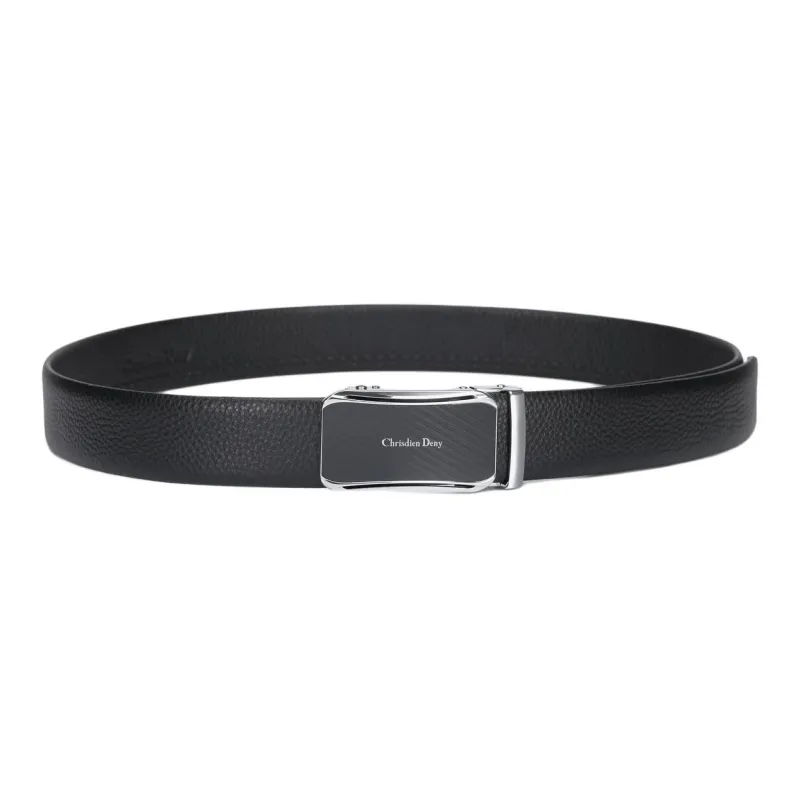 Chrisdien Deny Automatic Buckle Pants For Young Businessmen Belt Men's Black Width  3.8cm-3