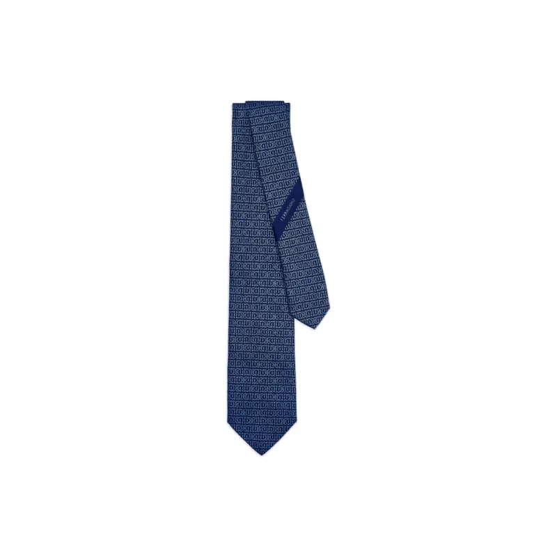 FERRAGAMO Gancini-jacquard Silk Tie-0