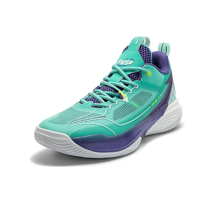 361° ONE MOTION Wave Series Basketball Shoes Men Low Top Jade Green/Ultraviolet-1
