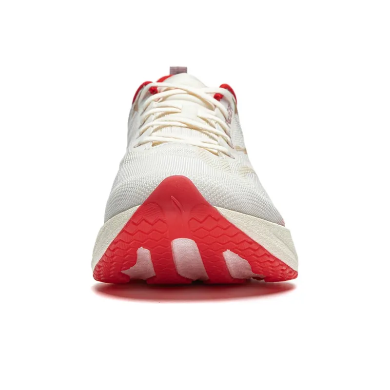 LiNing Super Light 21 Cushioning Anti Slip Wear Resistant Breathability Low Top Running Shoes Women's White Red-3