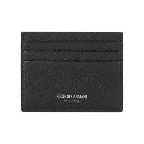 AMANI Cow Leather Card Holder Men's Black