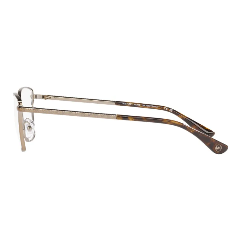 MICHAEL KORS Metal Rectangular Eyeglass Frames Women's Gold-3