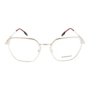Burberry Metal Irregular Shape Eyeglass Frames Women's Gold
