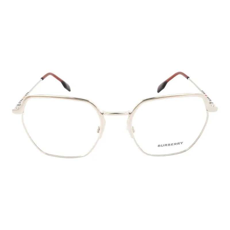 Burberry Metal Irregular Shape Eyeglass Frames Women's Gold-0