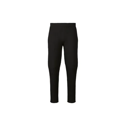 ISSEY MIYAKE Rustic Knit Casual Pants Men's Black