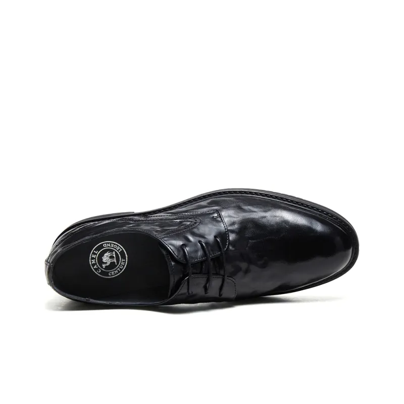 CAMEL Dress Shoes Men Low Top Black/Brown-2