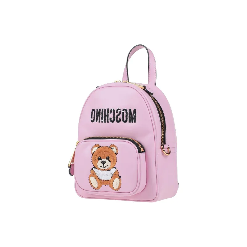 MOSCHINO Calfskin Backpack Women's Pink-1