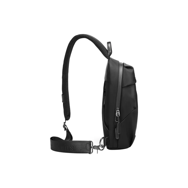 COLINS KEIRS Nylon Fabric Backpack Shoulder Bag Crossbody Bag Sling Bag Medium Size Unisex Black-4