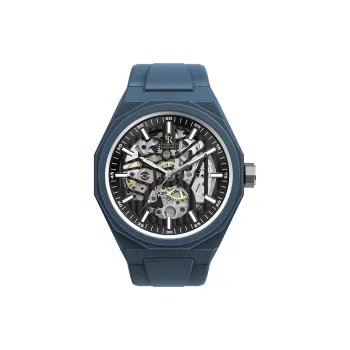 CHARLOTTE RAFFAELLI· Wrist Watch Automatic Mechanical Movement Silicone Strap Cut-Out Dial Men's Watches CRAS004