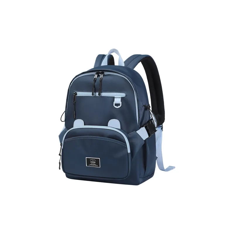 V.NINE Fabric Graduation Travel Backpack Large Size Unisex Blueberry/Coconut Milk White-0