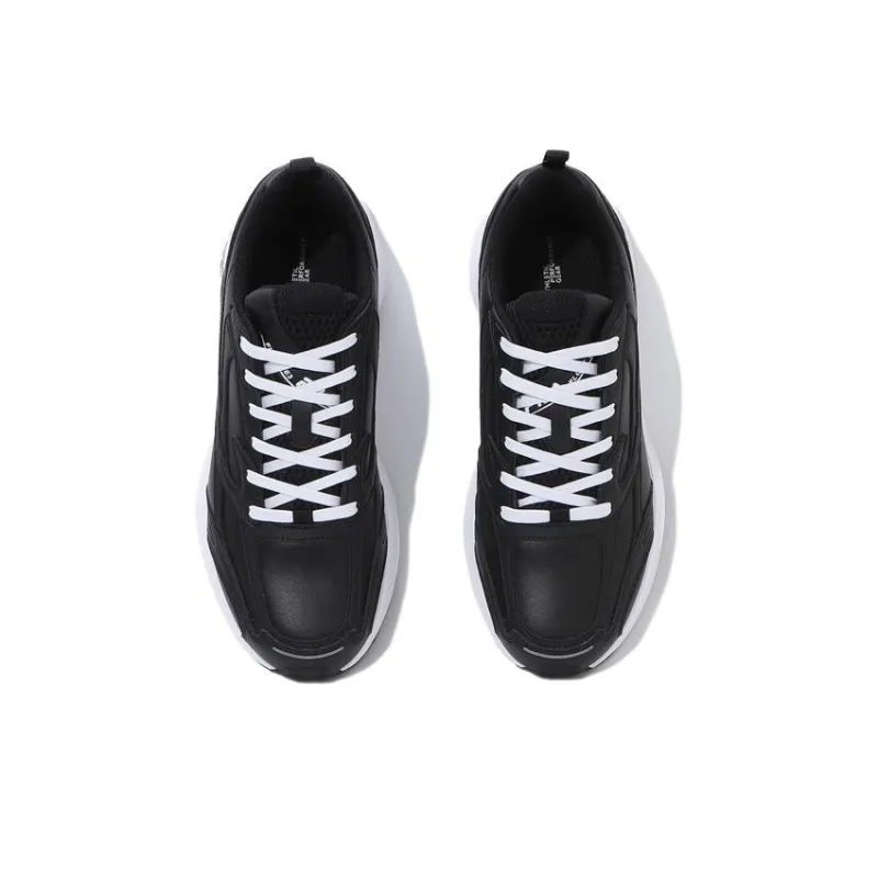 FILA Slip Resistant Low Top Running Shoes Unisex Black White-3