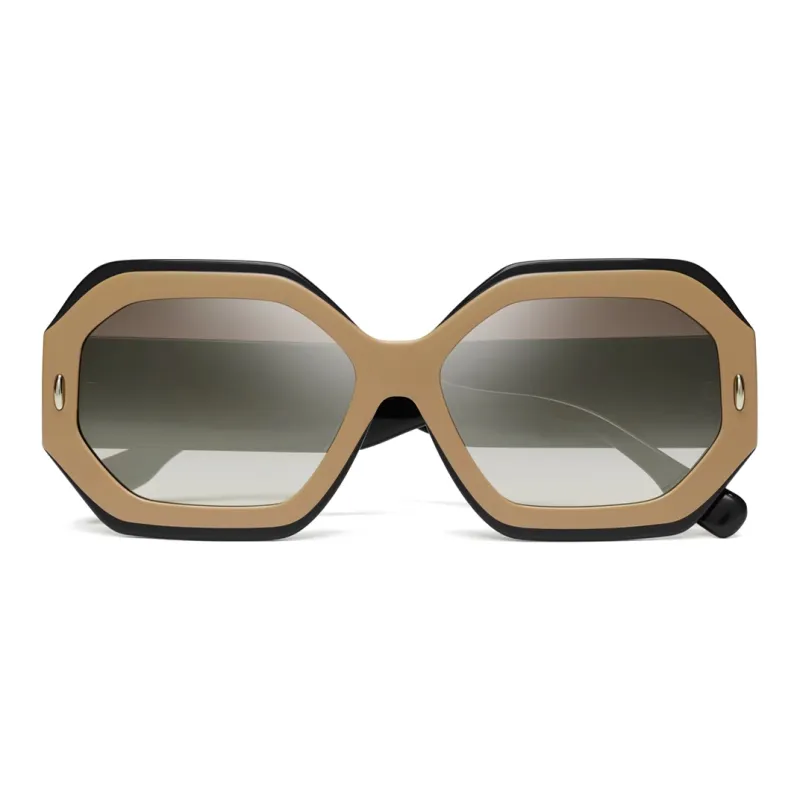 TORY BURCH Acetate Irregular Shape Sunglasses Women's Brown-2
