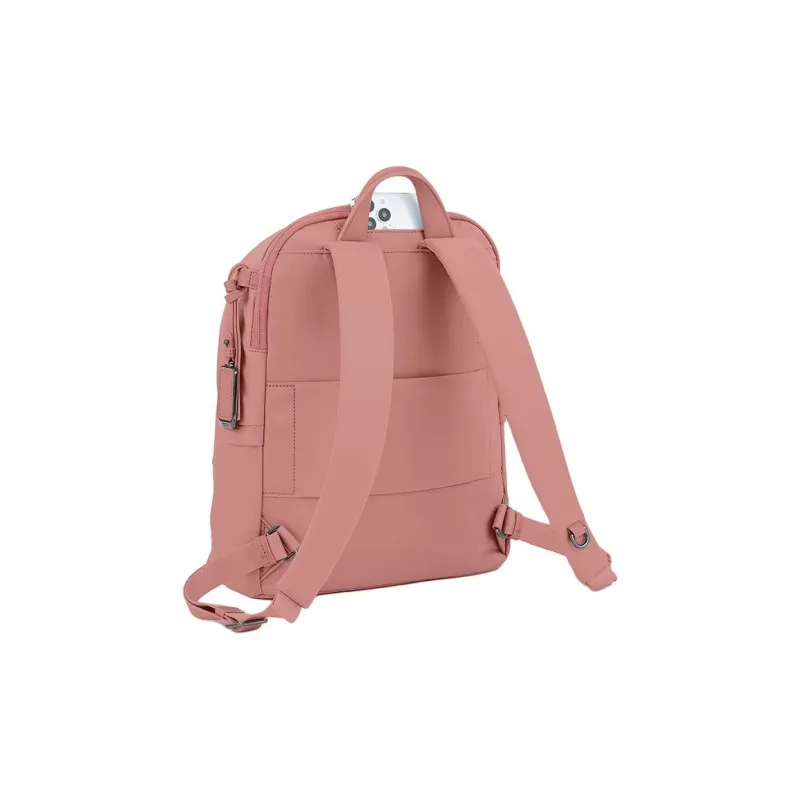 TUMI Voyageur Nylon Backpack Medium Size Women's Gray Pink-1