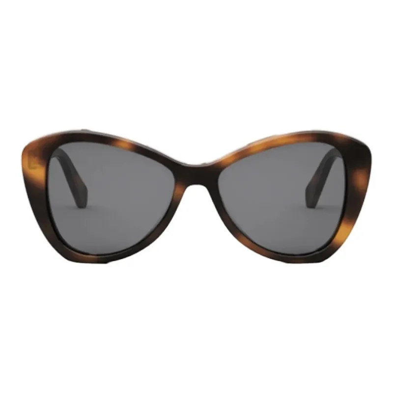 CELINE Irregular Shape Sunglasses Unisex Tortoiseshell-1