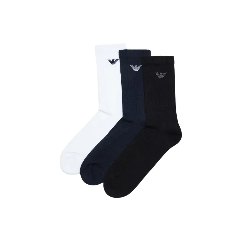 EMPORIO ARMANI SS23 Knee High Socks Men's 3 Pack-0