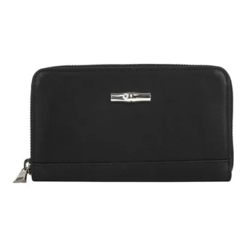 LONGCHAMP Cow Leather Wallet Men's Black