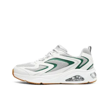Skechers Wear resistant And Lightweight Low Top Casual Running Shoes Men's White Gray