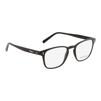 FERRAGAMO Plastic Square Eyeglass Frames Men's Black