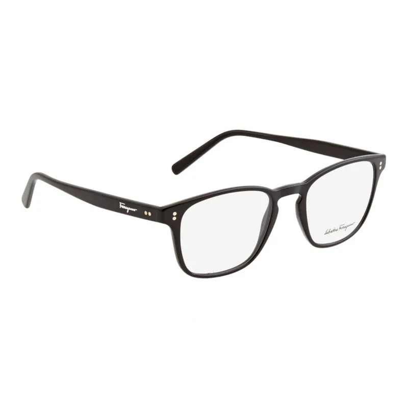 FERRAGAMO Plastic Square Eyeglass Frames Men's Black-0