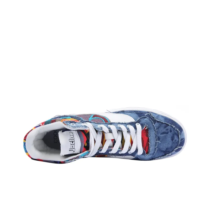 JACLAR High Top Vintage Basketball Shoes Unisex Blue-4