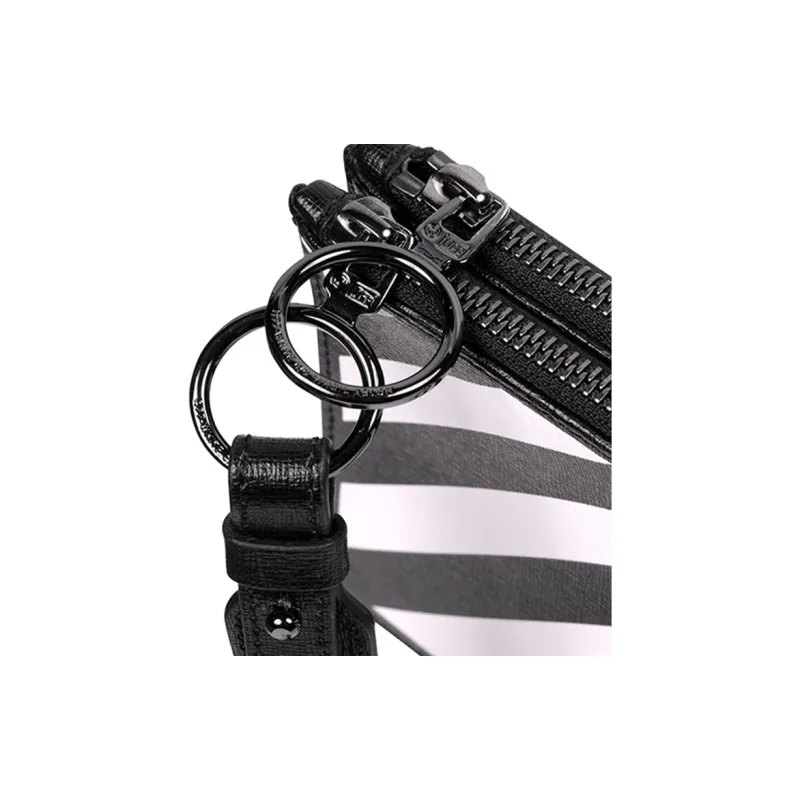 OFF WHITE Leather Mahjong Set Clutches Regular Unisex Black & White-4