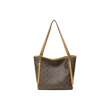 Teenmix PVC Tote Bag, Shopping Bag, Shoulder Bag Tubas Women's Mocha