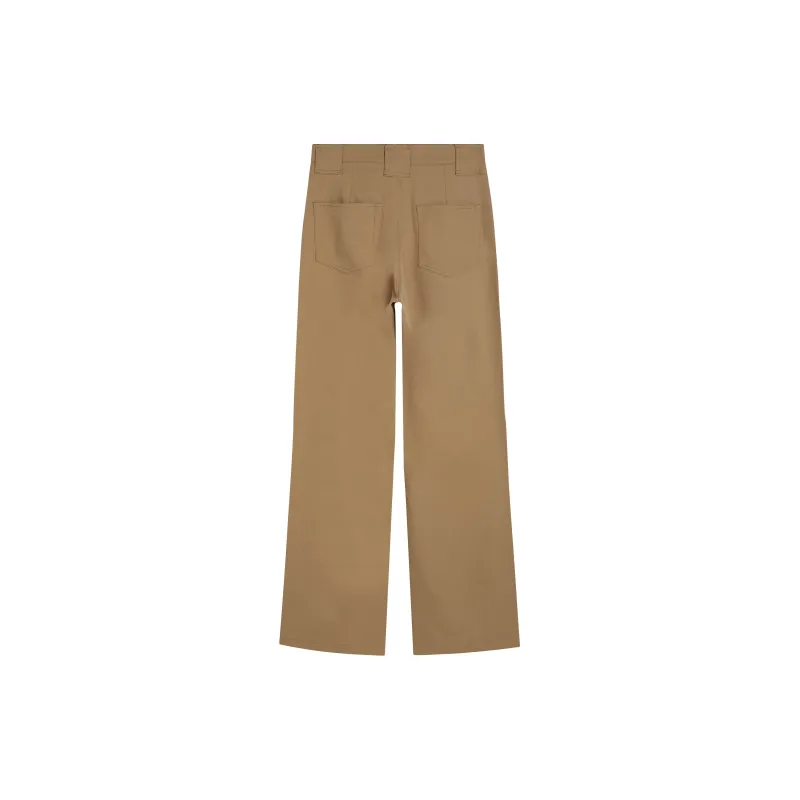 AMAZING SONG Casual Pants Women's Khaki Brown-1