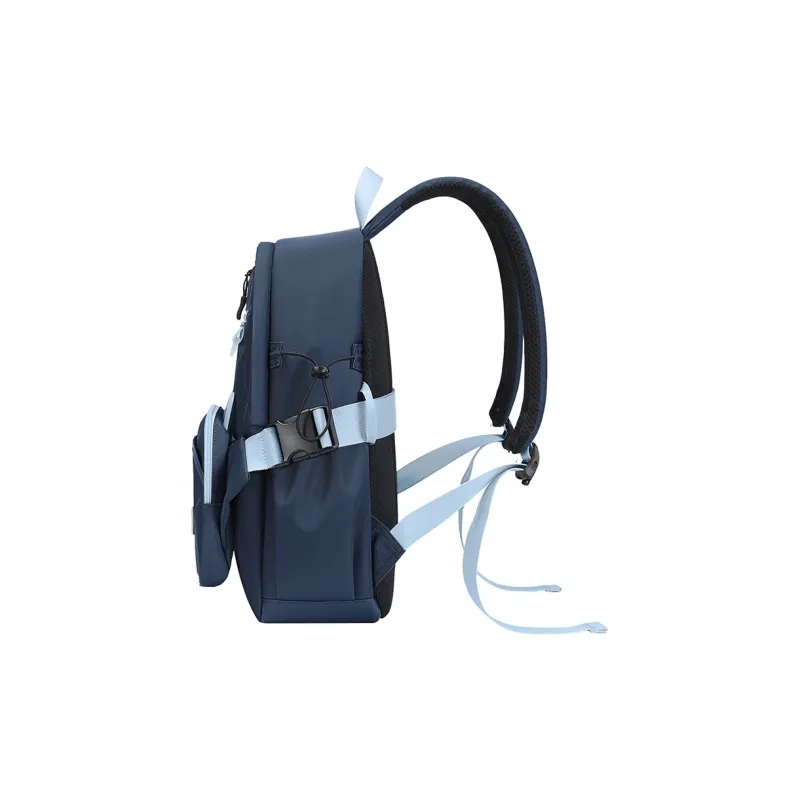 V.NINE Fabric Graduation Travel Backpack Large Size Unisex Blueberry/Coconut Milk White-4