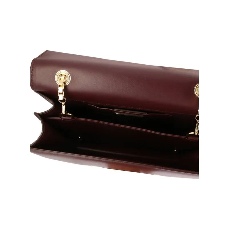 FERRAGAMO Calfskin Crossbody Bag, Shoulder Bag Women's Burgundy-2