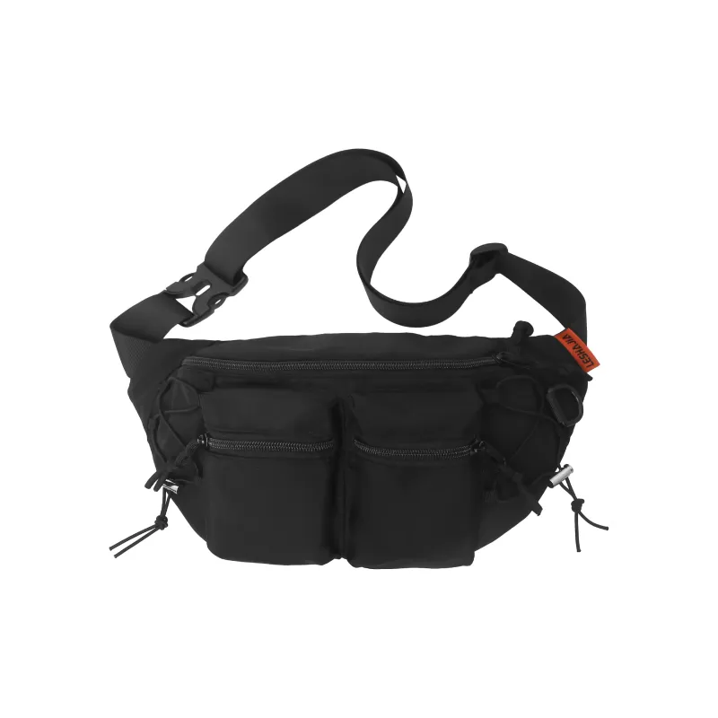 GEERDUN Nylon Sling Bag Fanny Pack Crossbody Bag Backpack Regular Unisex Black/Orange/Khaki/Green/Blue/Gray-1