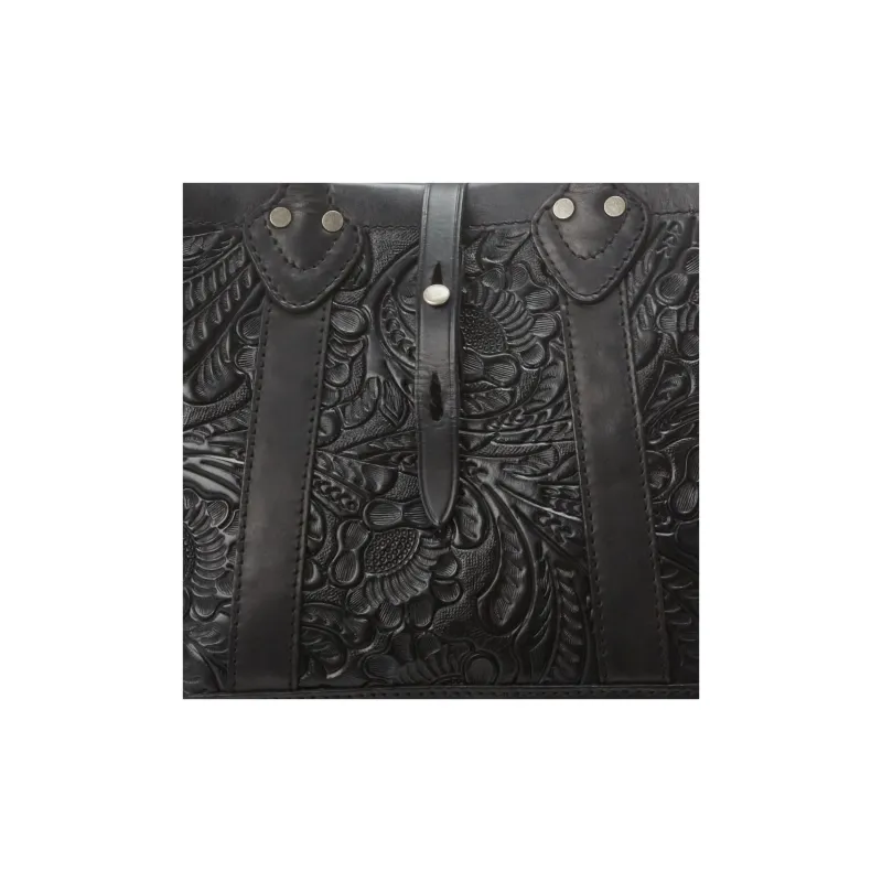 Ralph Lauren Cow Leather Tote Bag Shopping Bag Handbags Women's Black-4